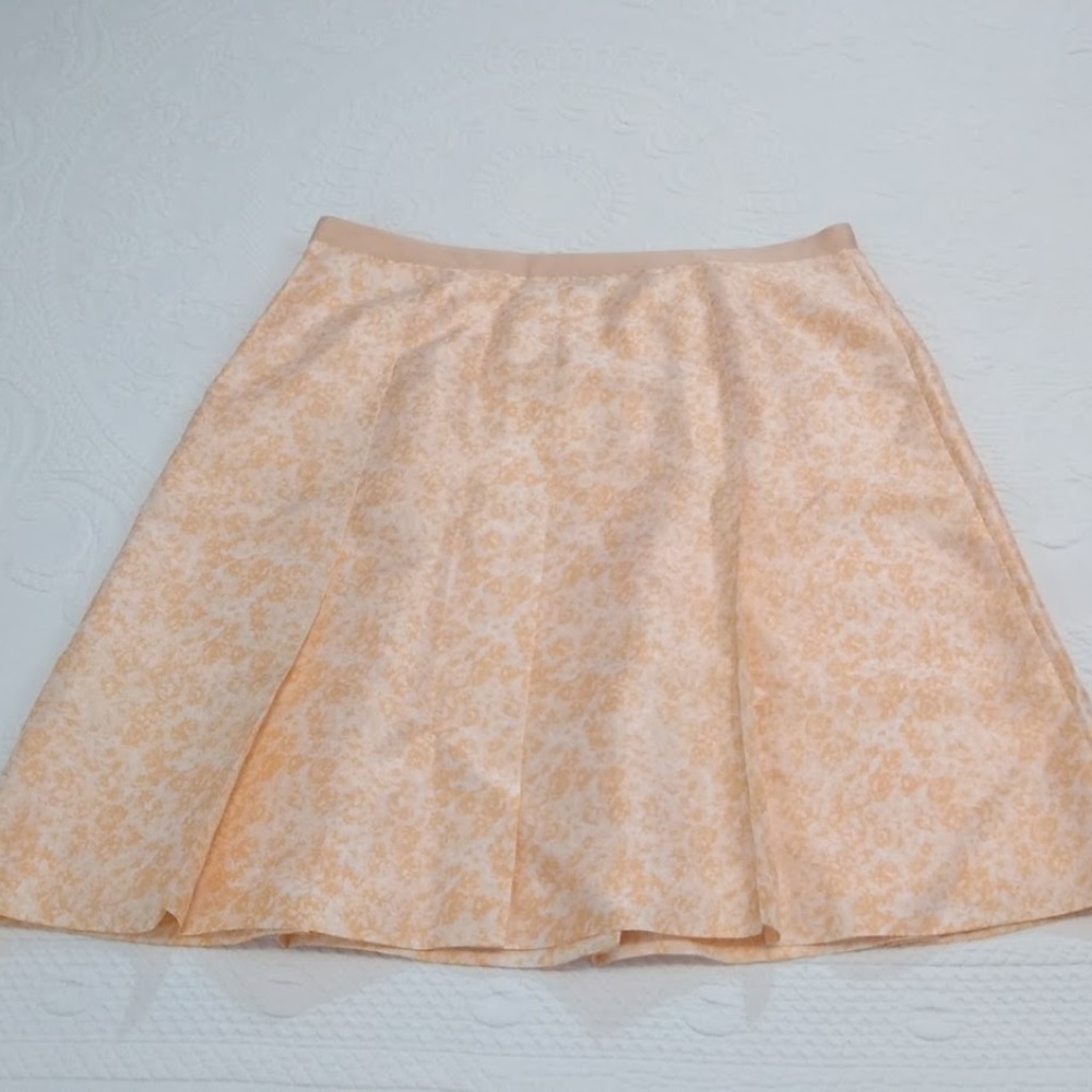 Casual Corner Women's Silk Skirt Size 12 Orange